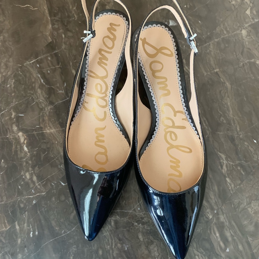 Black patent Sam Edelman kitten heels